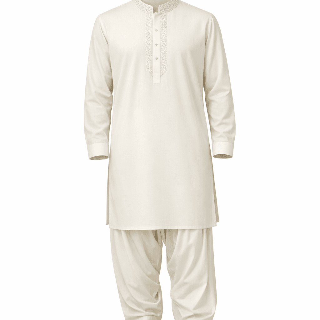 Men's Suit - Cream Lawn