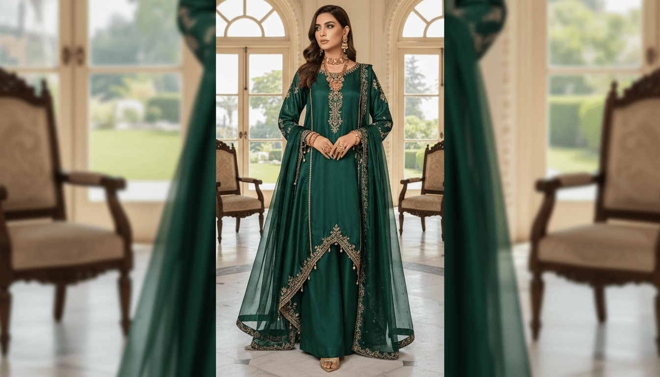 Silk blend Pakistani dress