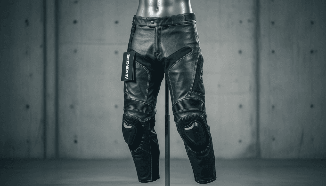 Leather riding trousers
