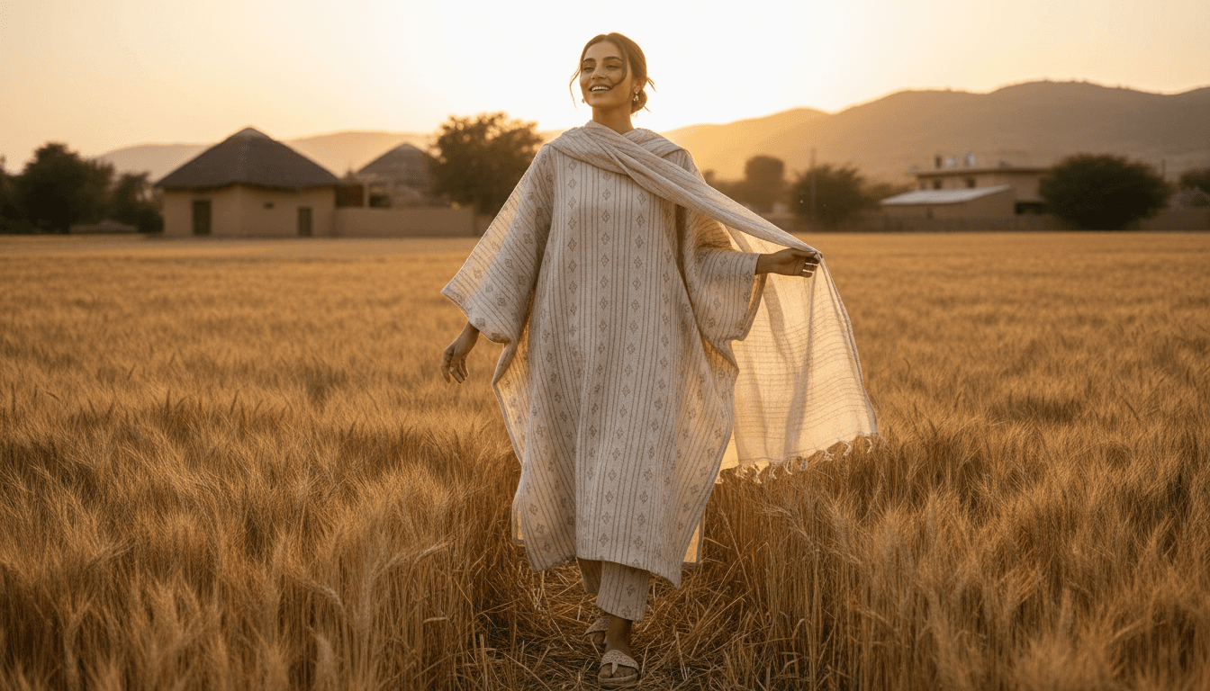 Linen Pakistani dress