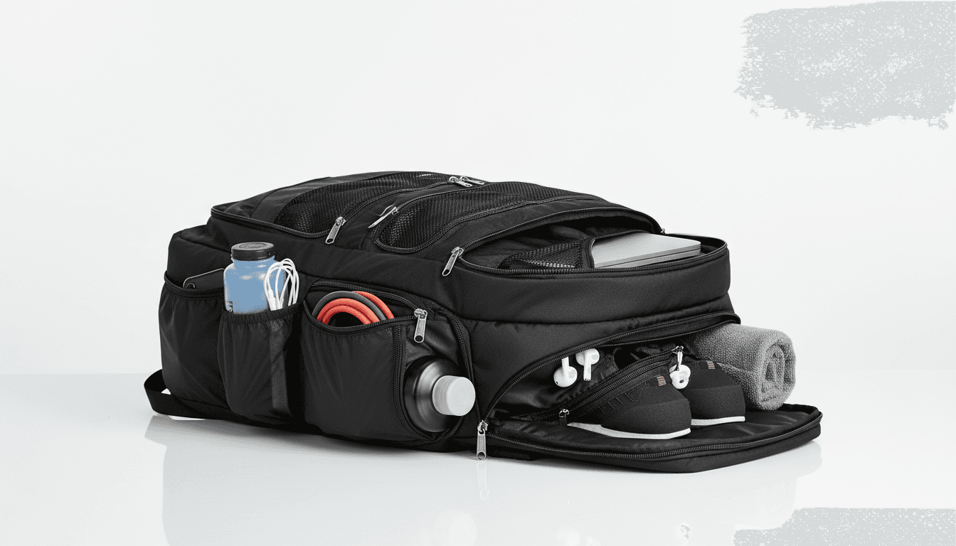 MG-SA-602 Gym Backpack showing compartments